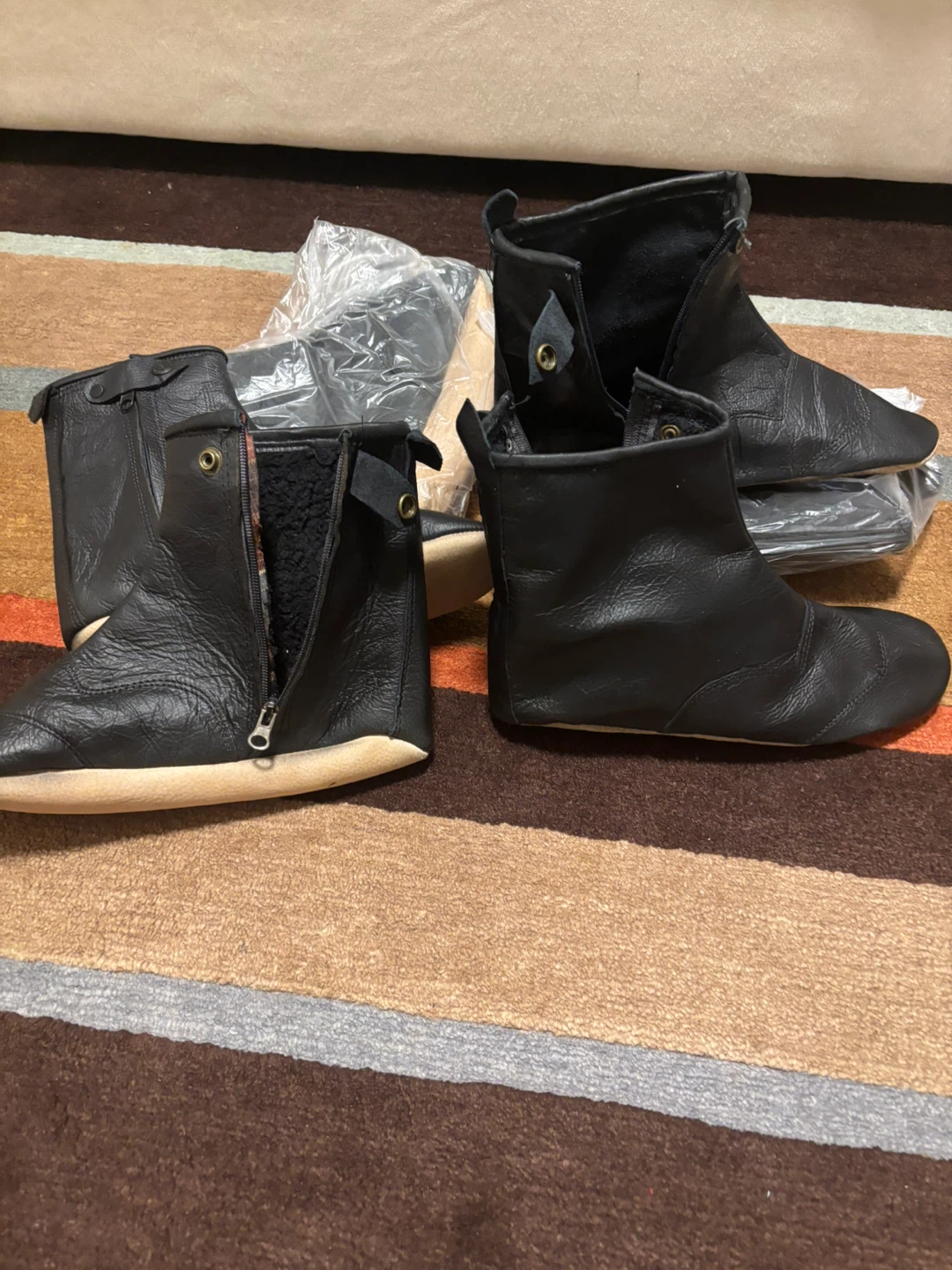 Authentic Russian Leather Winter Socks/Boot Liners – Brand New –