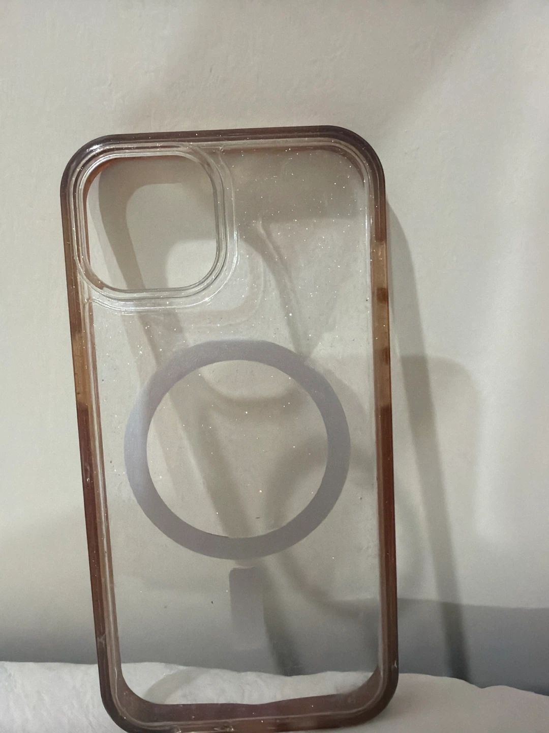 Clear Glitter Case with MagSafe Ring