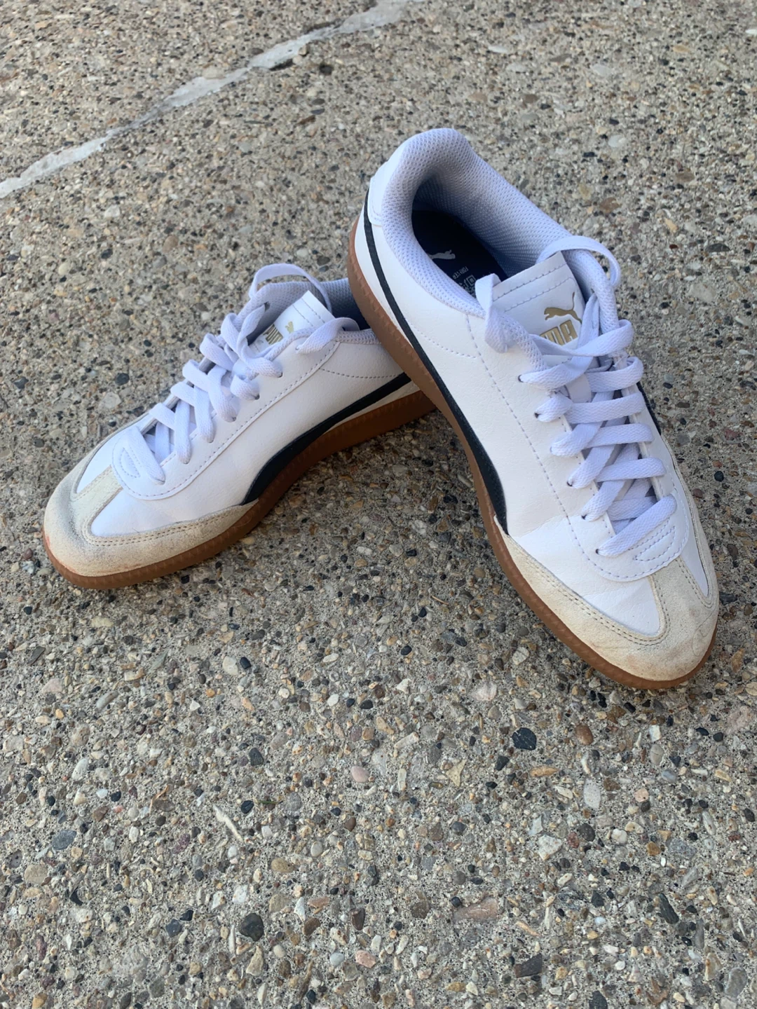 Puma White & Black Sneakers