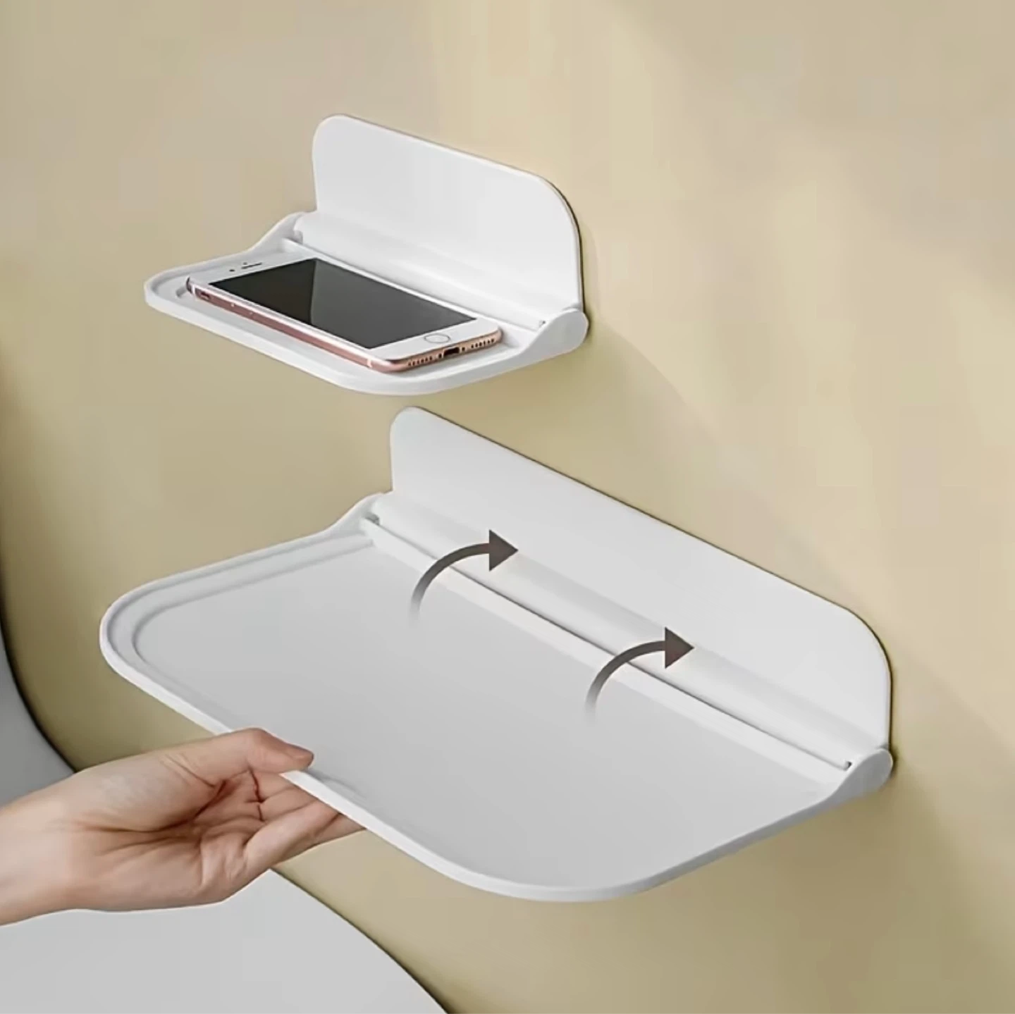 White Wall Mountable Shelf for Phone or Small Items - photo 2