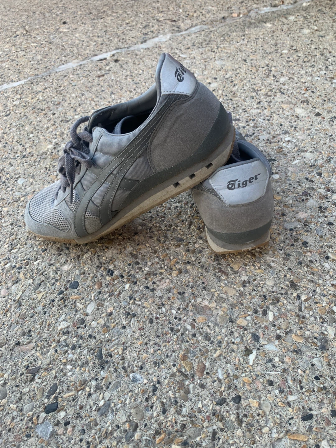 Onitsuka Tiger grey athletic shoes
