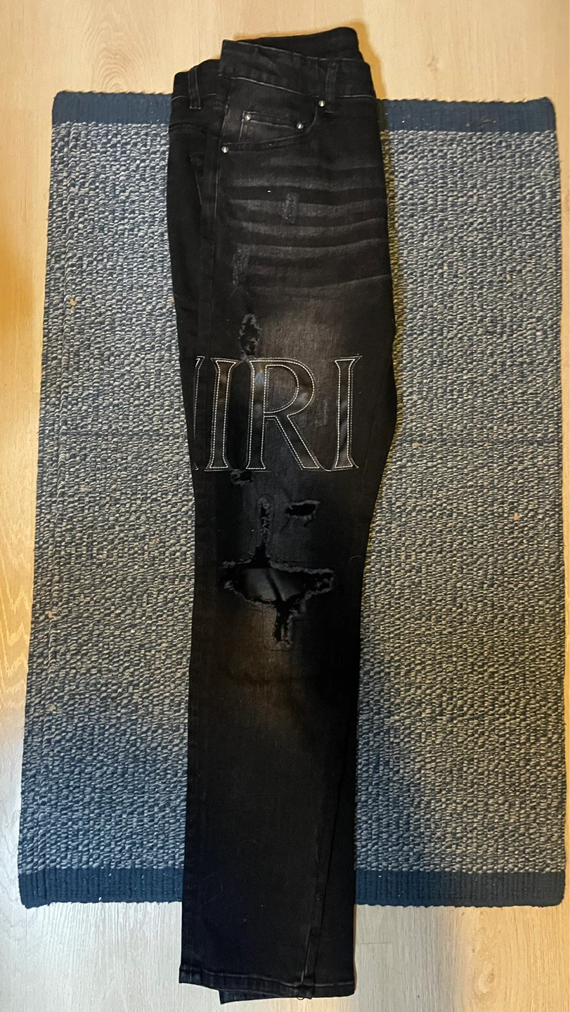 AMIRI Black Distressed Jeans