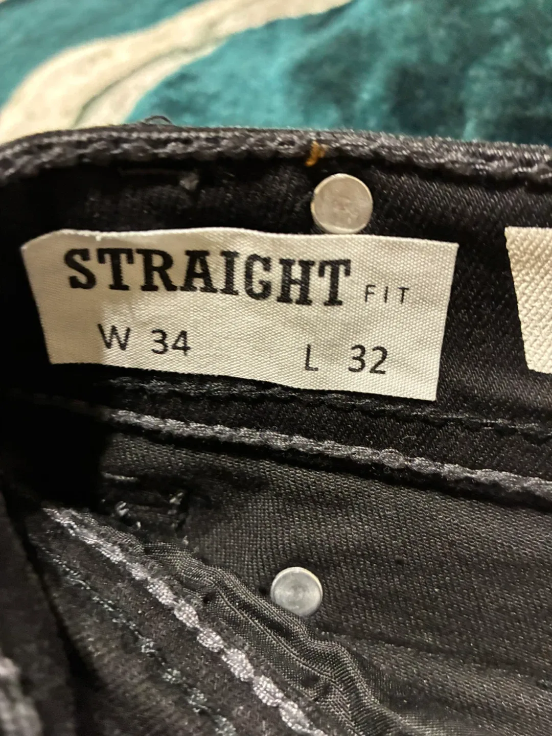 Western Bull Straight Fit Jeans Black W34 L32 - photo 3