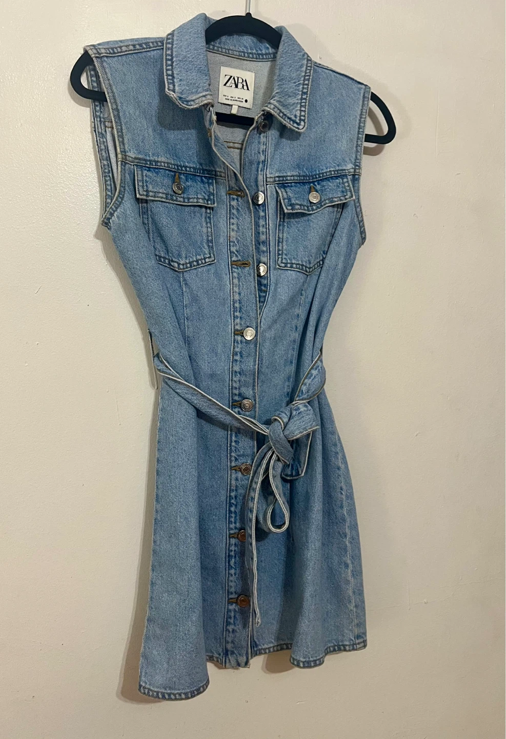 ZARA Denim Shirt Dress Size S