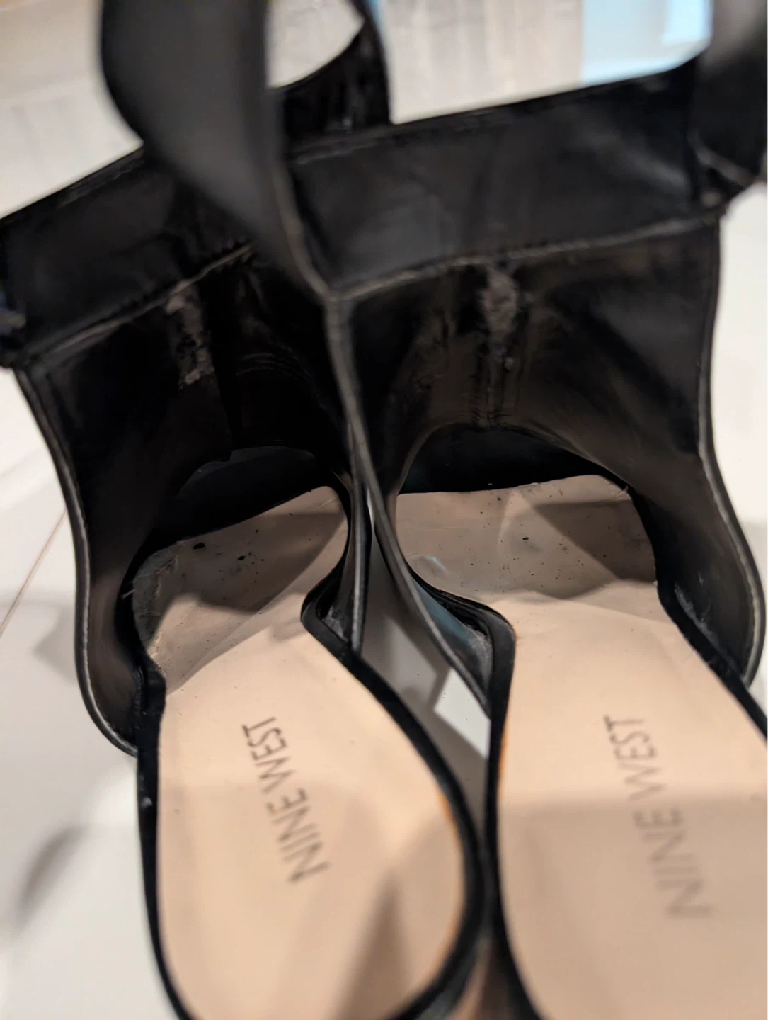 Nine West Black Leather Block Heel Sandals - photo 4