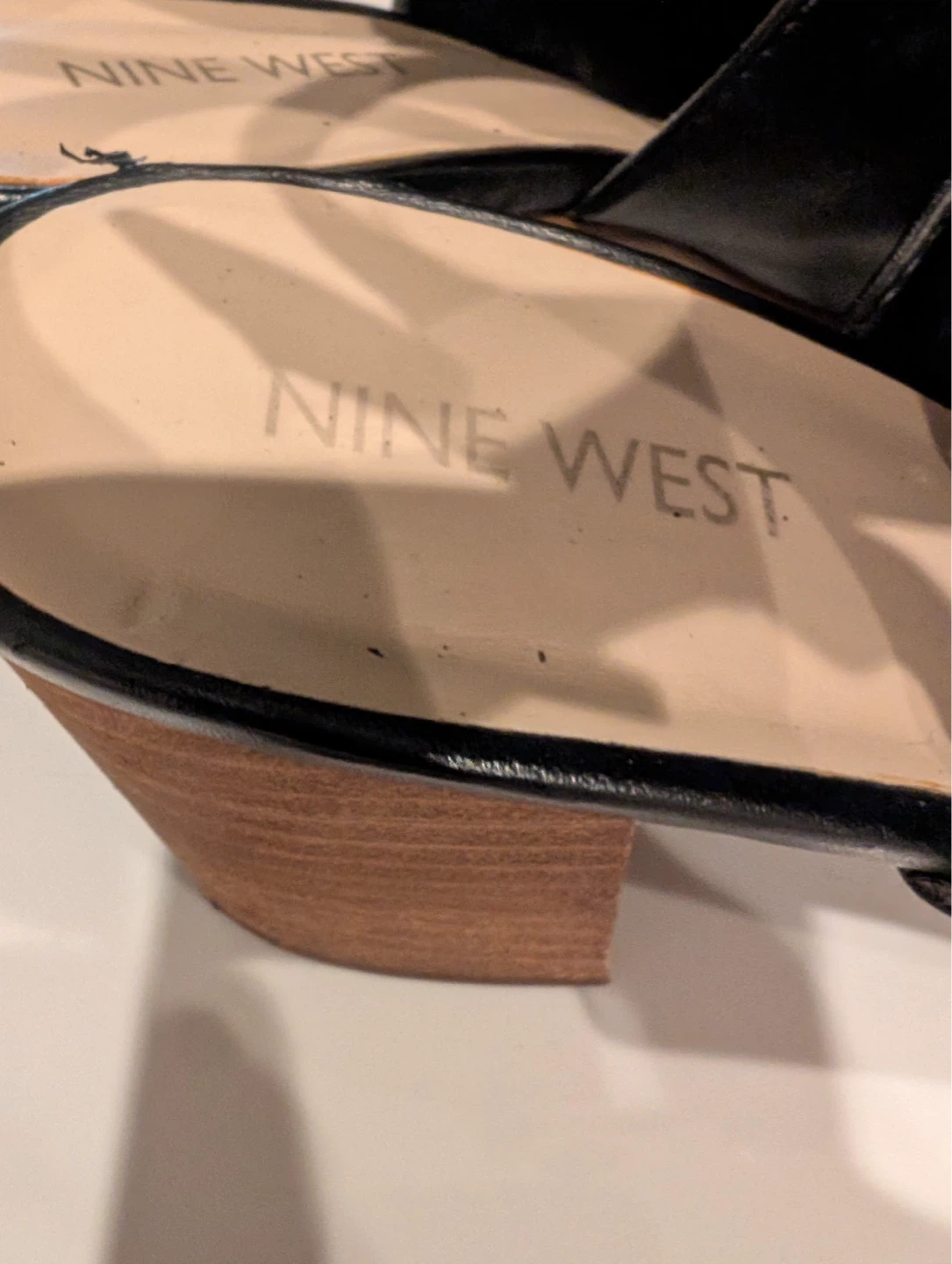 Nine West Black Leather Block Heel Sandals - photo 3