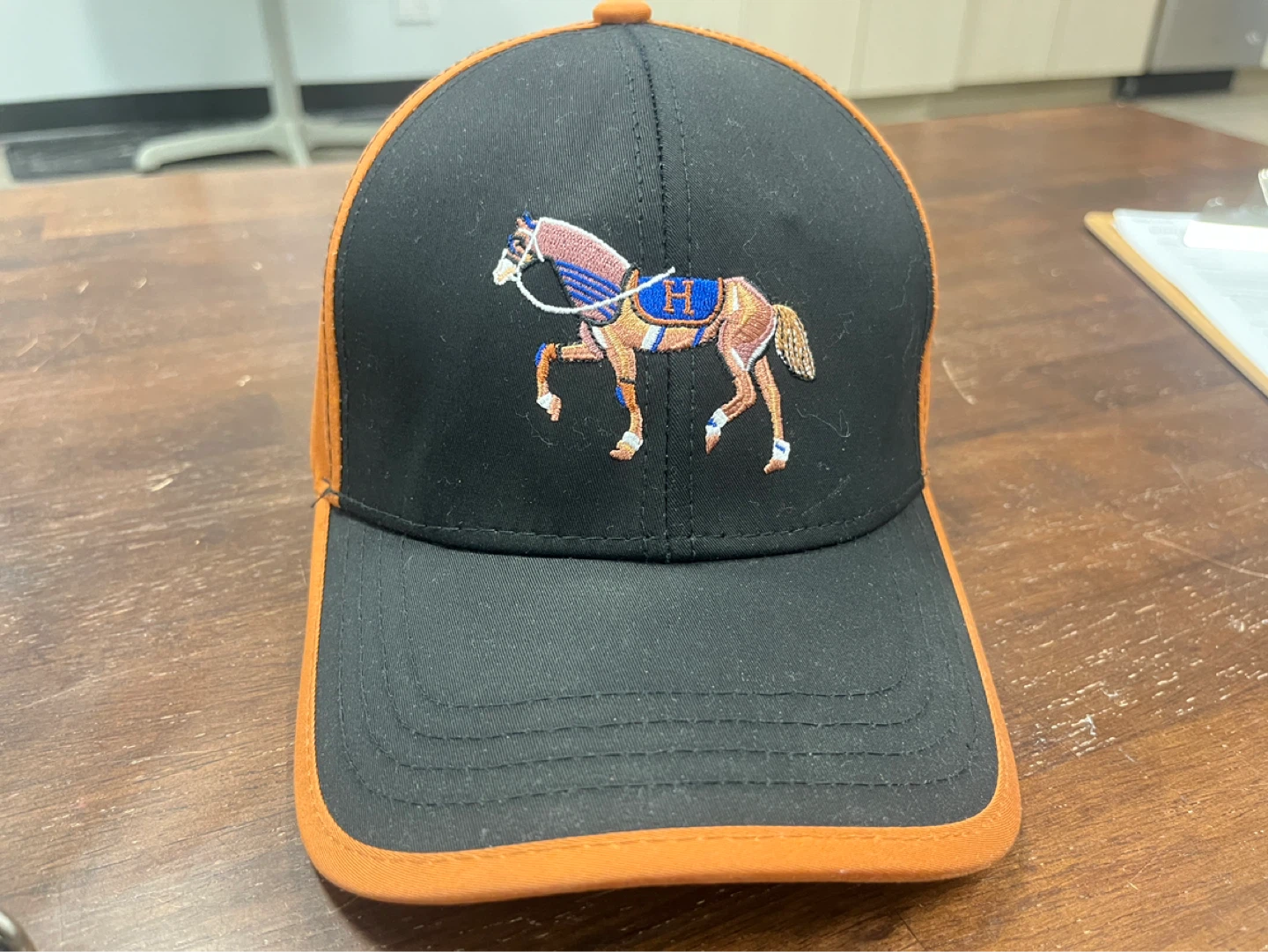 Hermes Baseball Cap - Horse Embroidery - photo 2