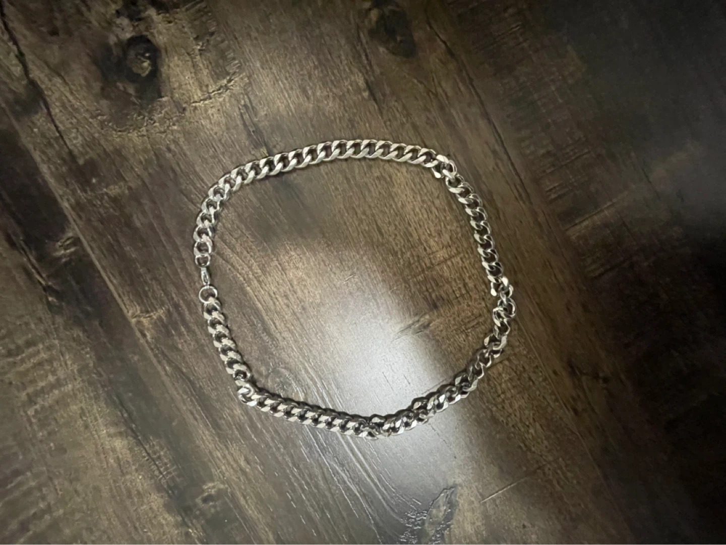 Silver Cuban Link Chain Necklace