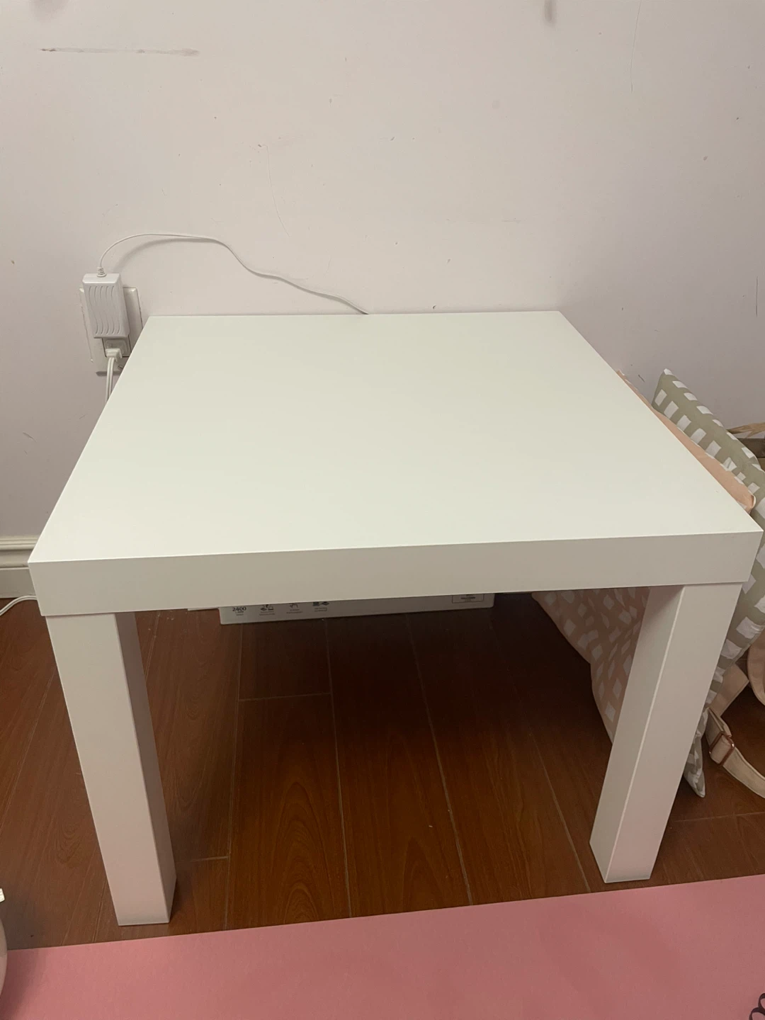 White Square Side Table
