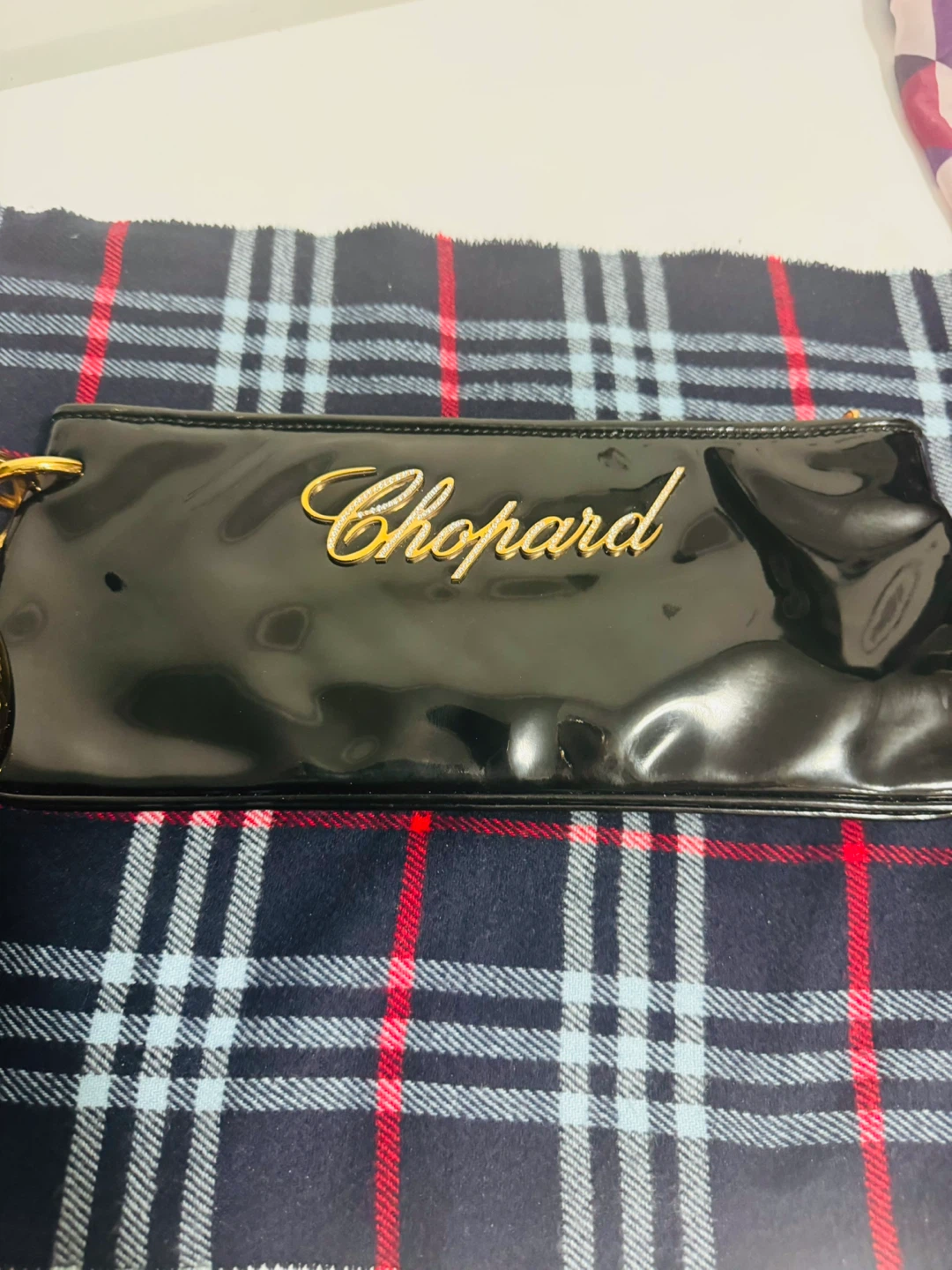 Chopard Black Patent Clutch with Crystal Embellishment - photo 2