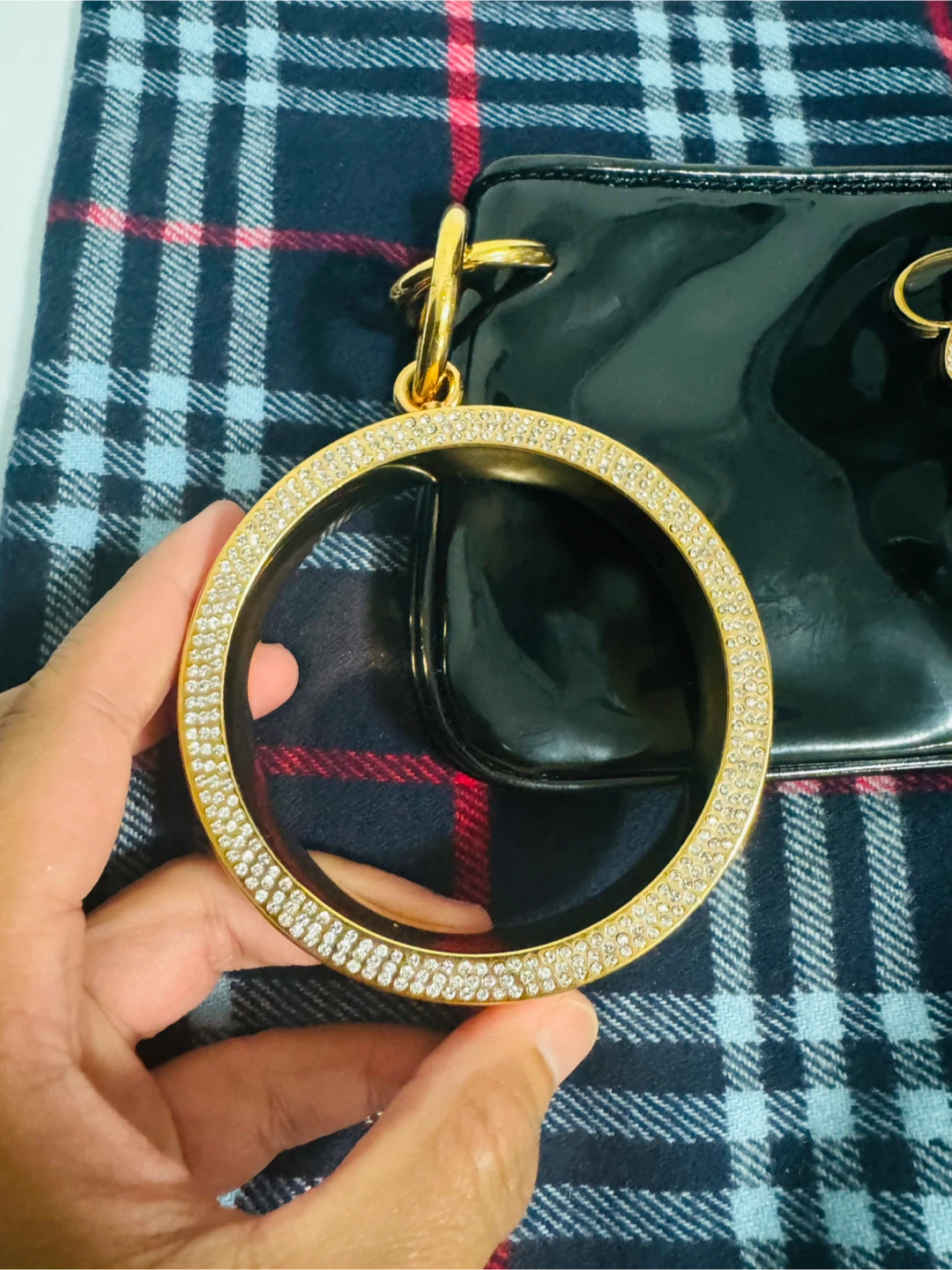 Chopard Black Patent Clutch with Crystal Embellishment - photo 3