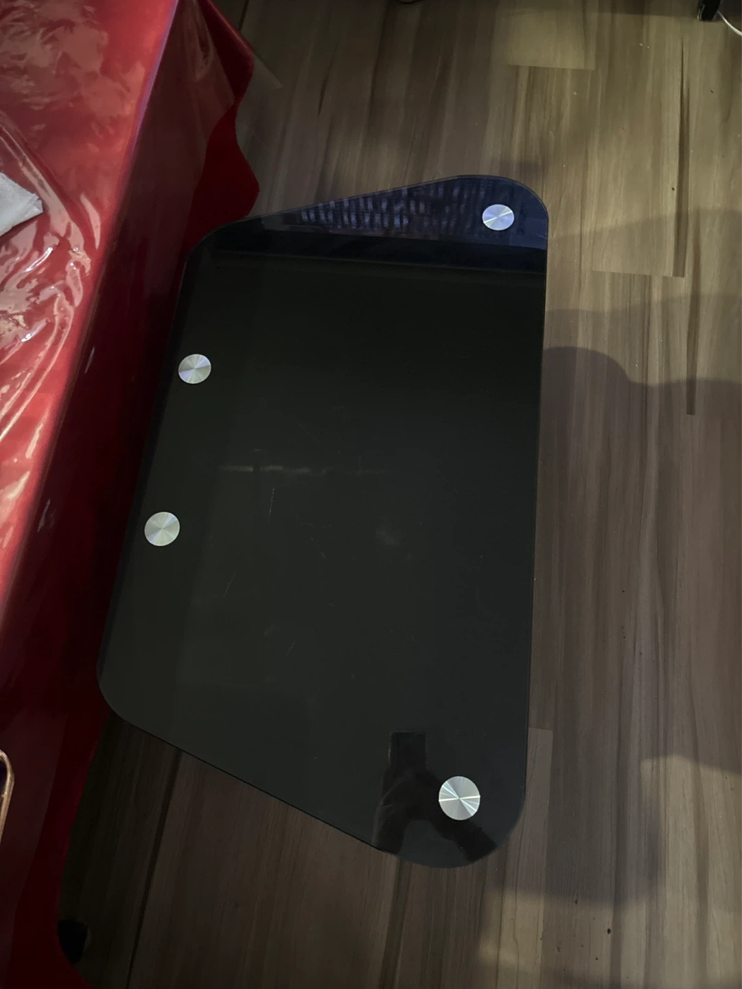 Black Glass Two-Tier TV Stand - photo 2