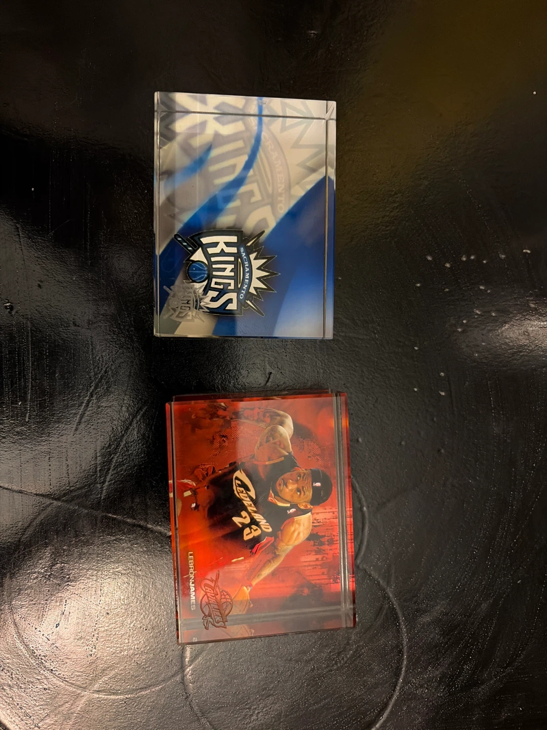 LeBron James & Sacramento Kings Collectible glass plaques