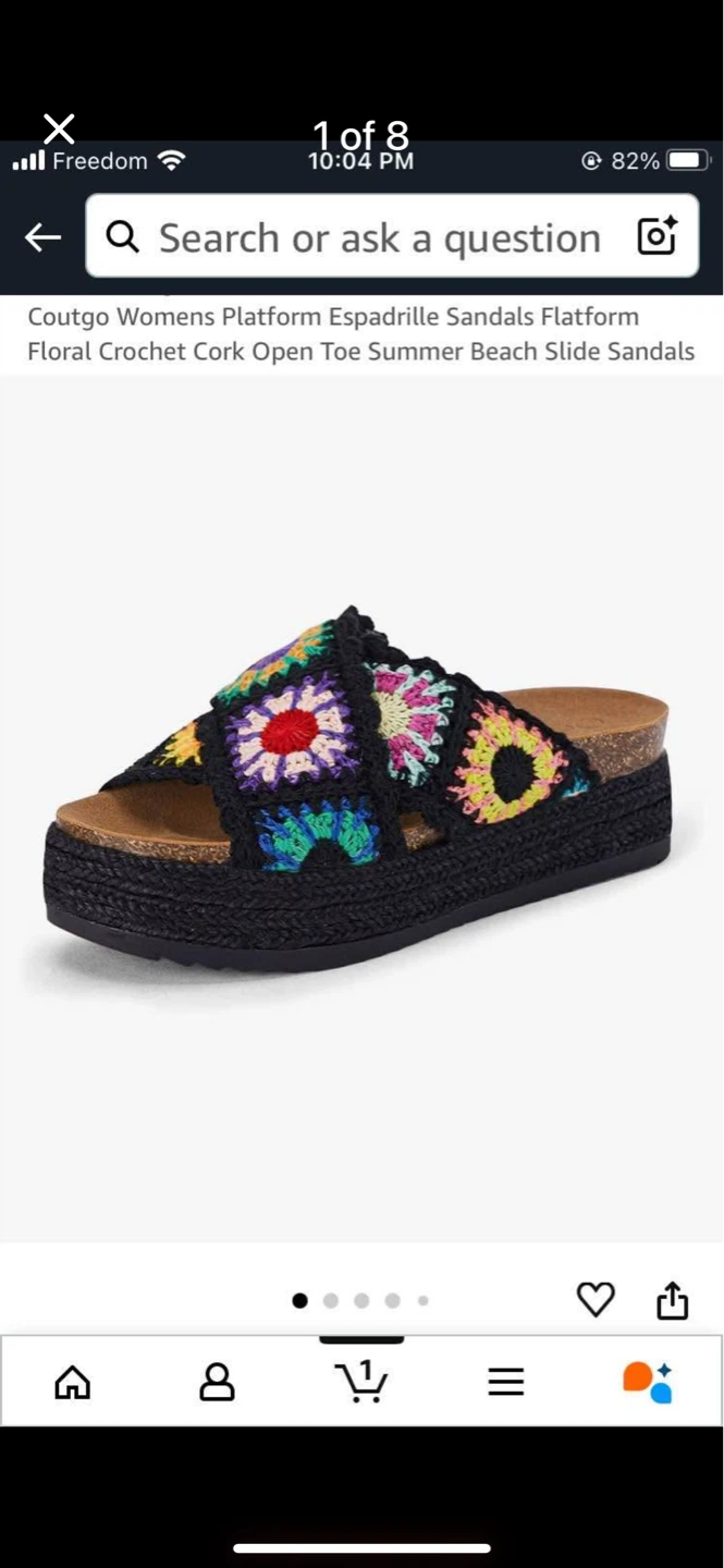 Size 10 Coutgo Women's Platform Espadrille Sandals - photo 3