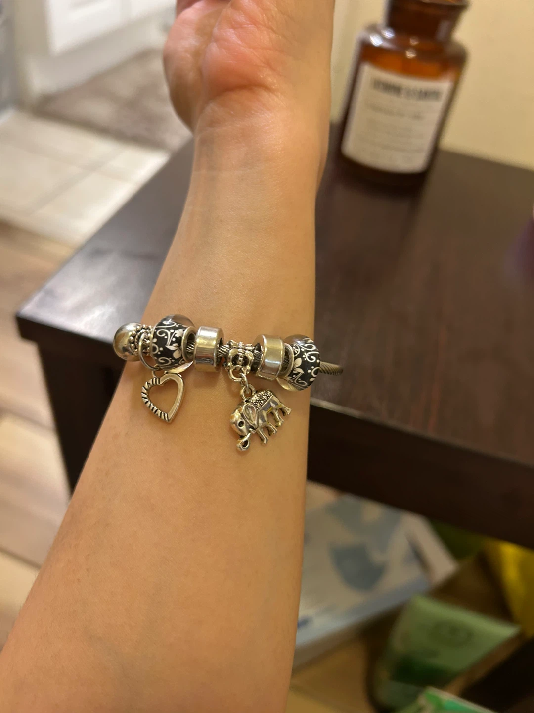 Charm Bracelet with Elephant and Heart Charms - photo 2