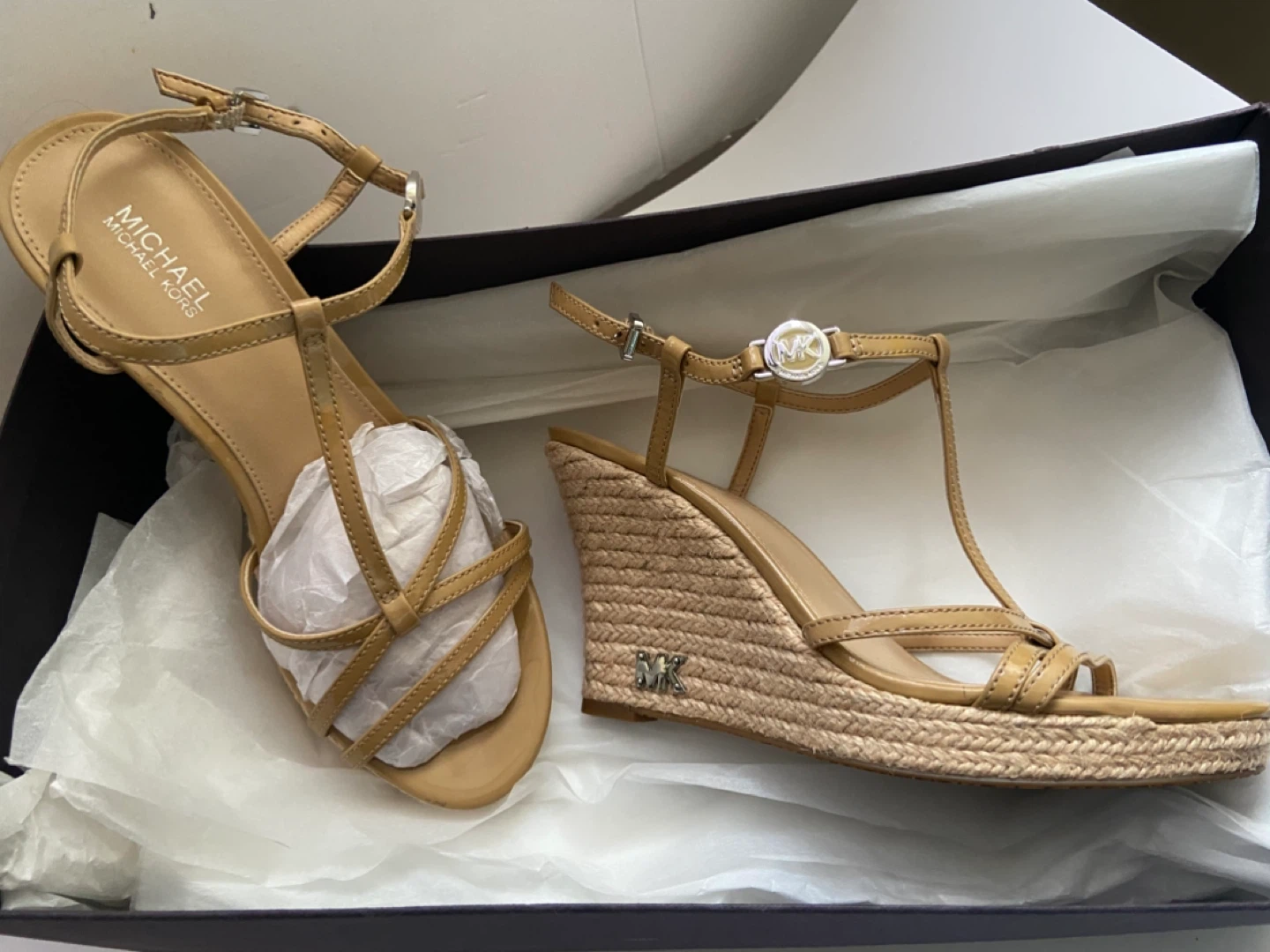 Michael Kors Tan Wedge Sandals - photo 3