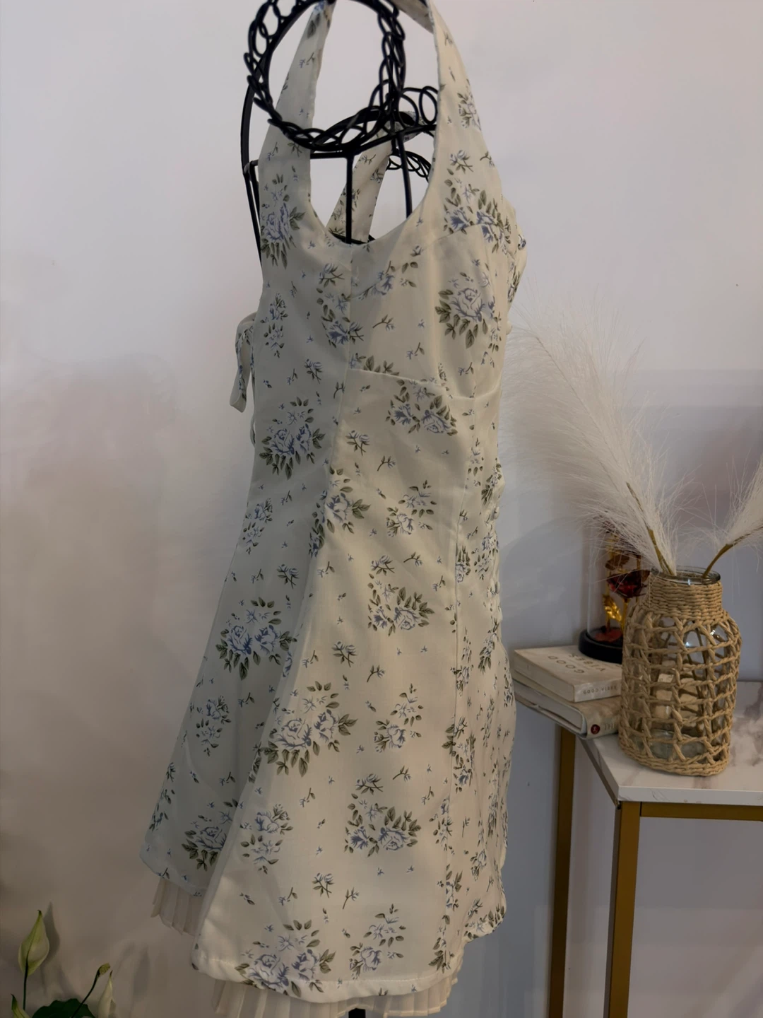 Boutique style-Cream Floral Mini Dress - photo 2
