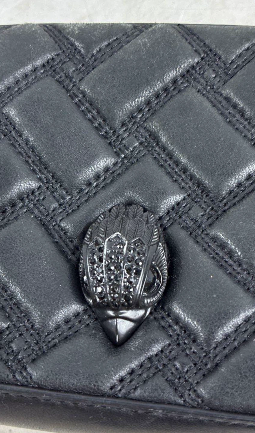 Kurt Geiger Black Quilted Leather Clutch Purse - photo 2