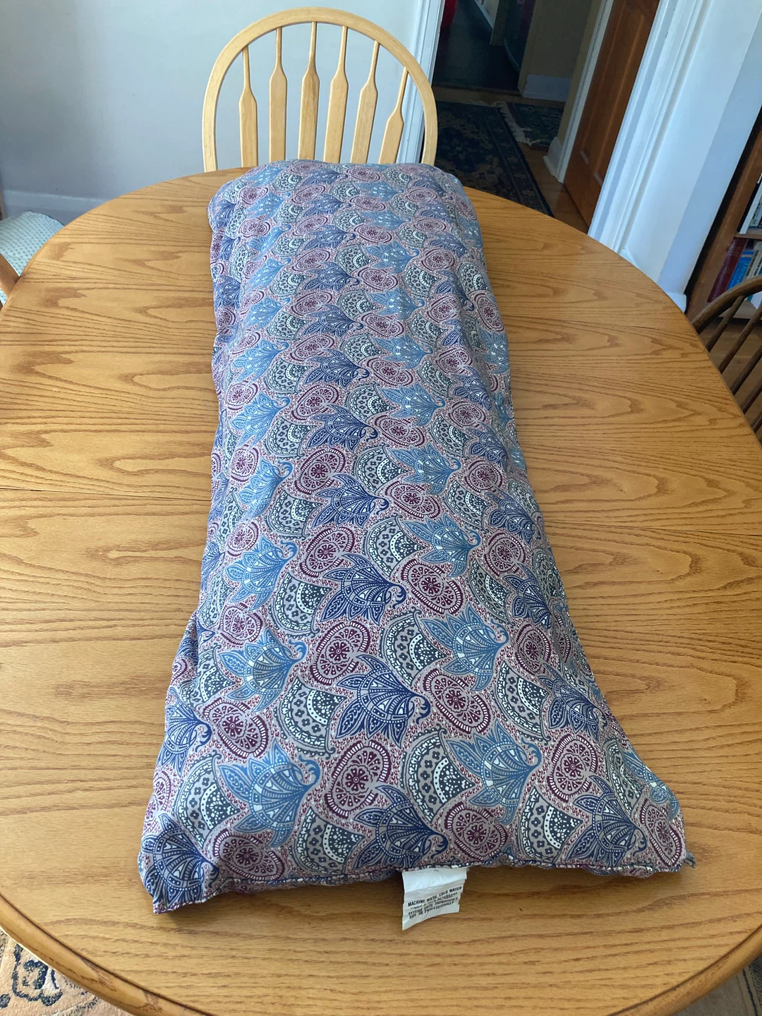 Body Pillow with Cream Pillowcase