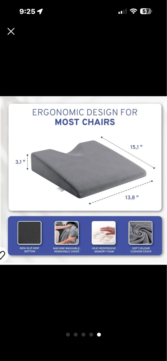 Car seat wedge cushion, orthopaedic support, new