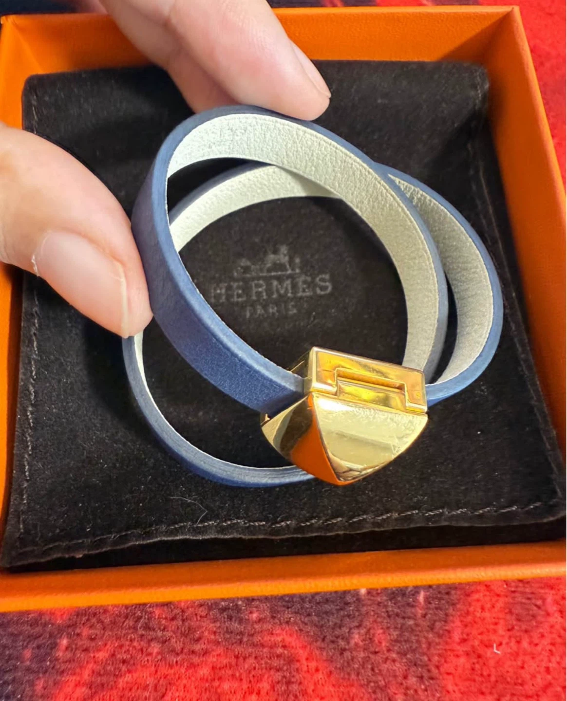Hermes Leather Infini Bracelet