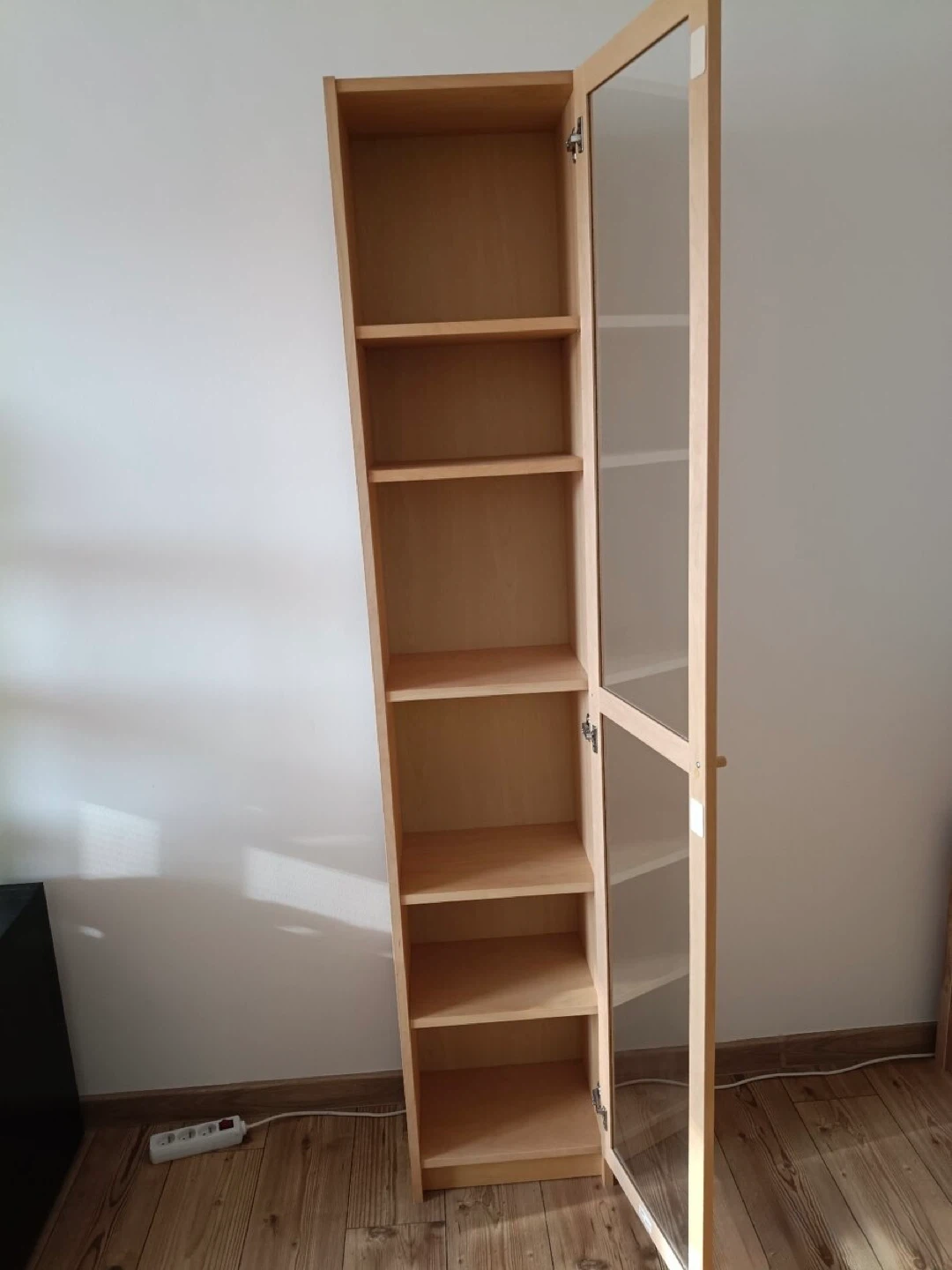 IKEA Billy bookcase with glass door oak / yellow colour