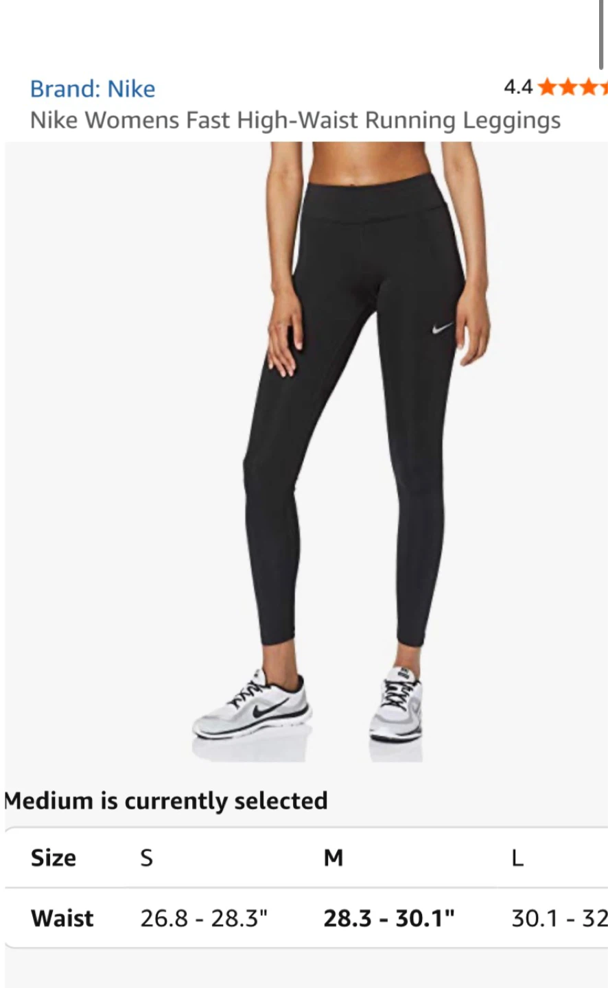 Nike Womens Fast High-Waist Running Leggings - Black, Medium