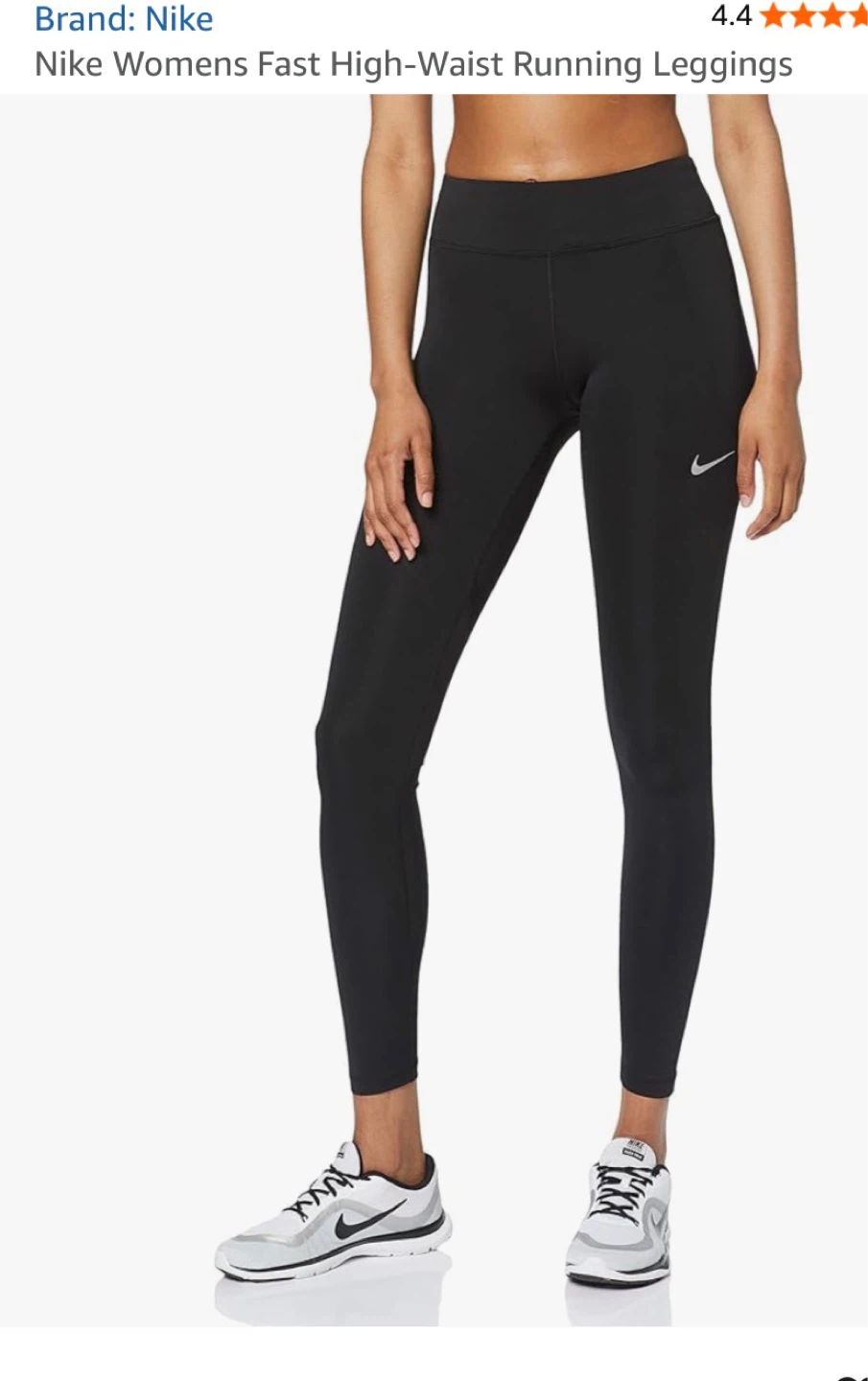 Nike Womens Fast High-Waist Running Leggings - Black, Medium - photo 3