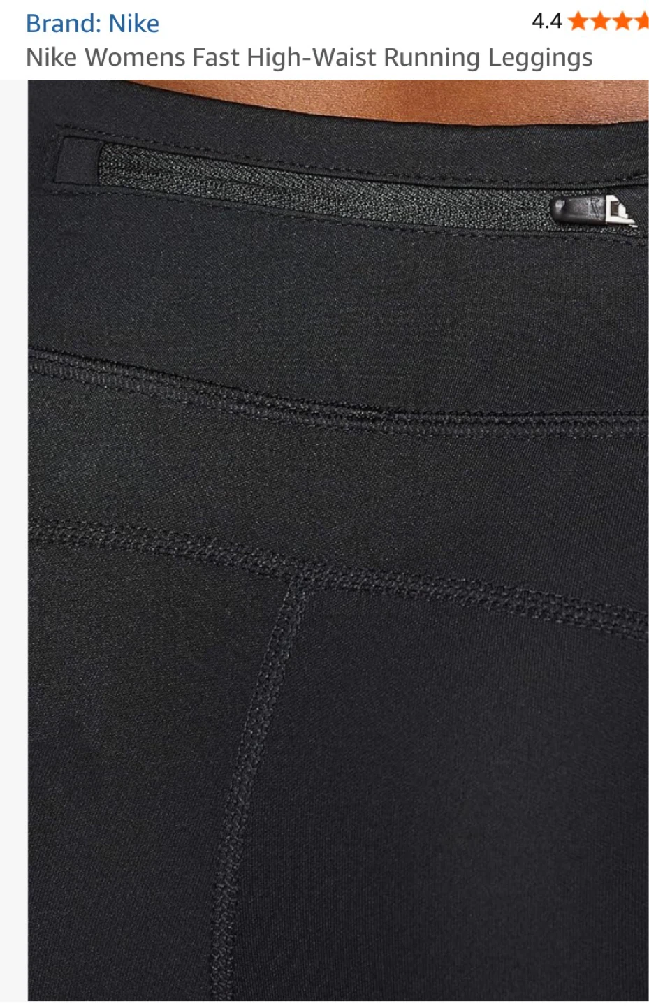 Nike Womens Fast High-Waist Running Leggings - Black, Medium - photo 2
