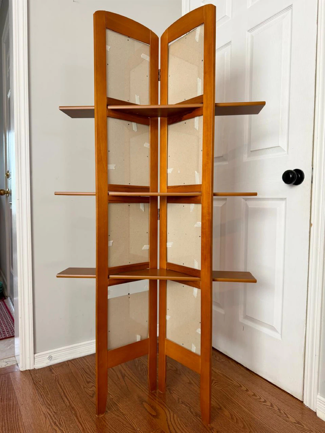 Wooden Folding Shelf Unit with Photo Frames