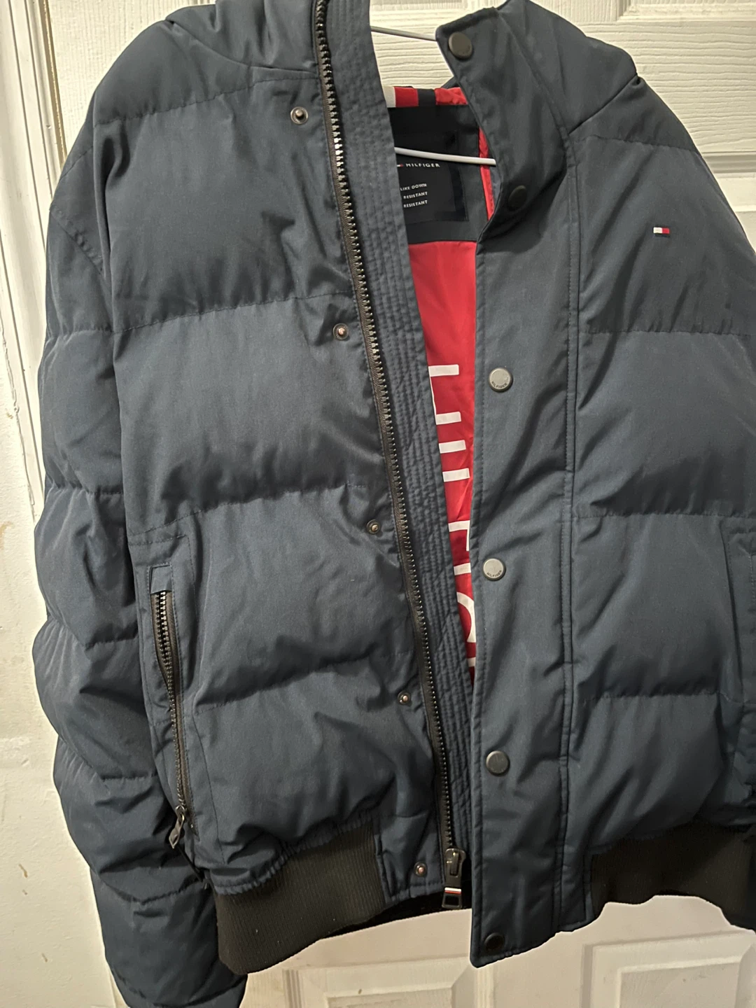 Tommy Hilfiger Navy Puffer Jacket Size Medium