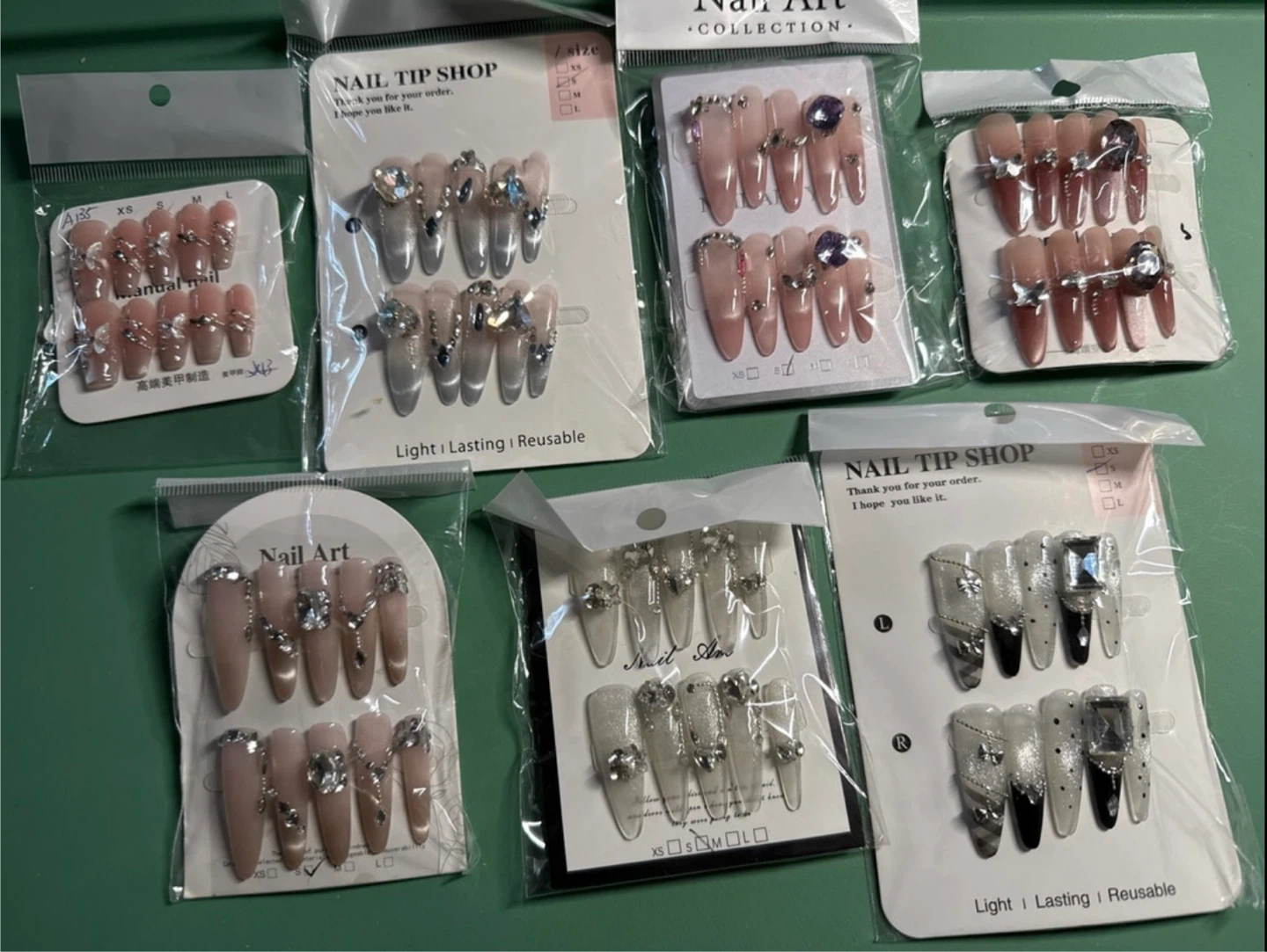 S Size Cat Eye Press On Nails