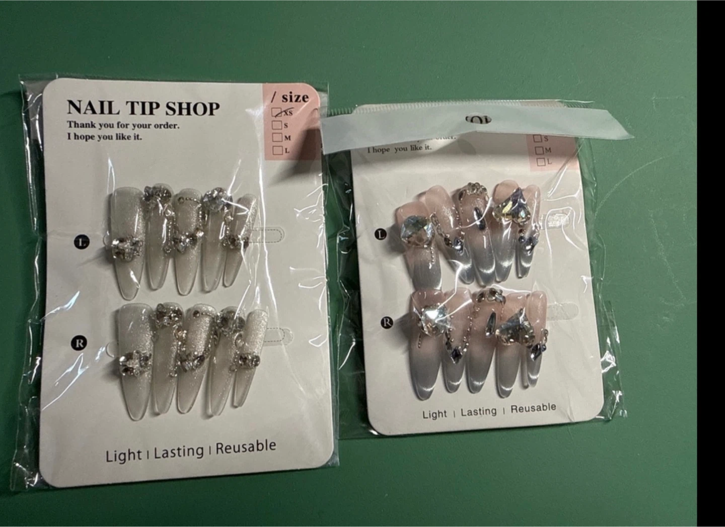 XS Size Cat Eye Press On Nails