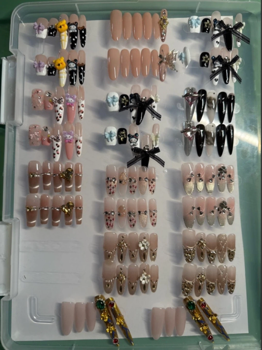 All S Size Bling Press On Nails - photo 3