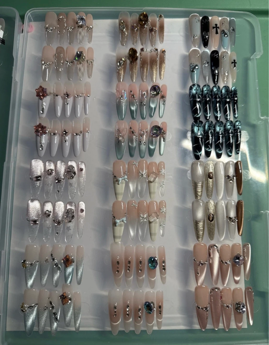 All S Size Bling Press On Nails - photo 4