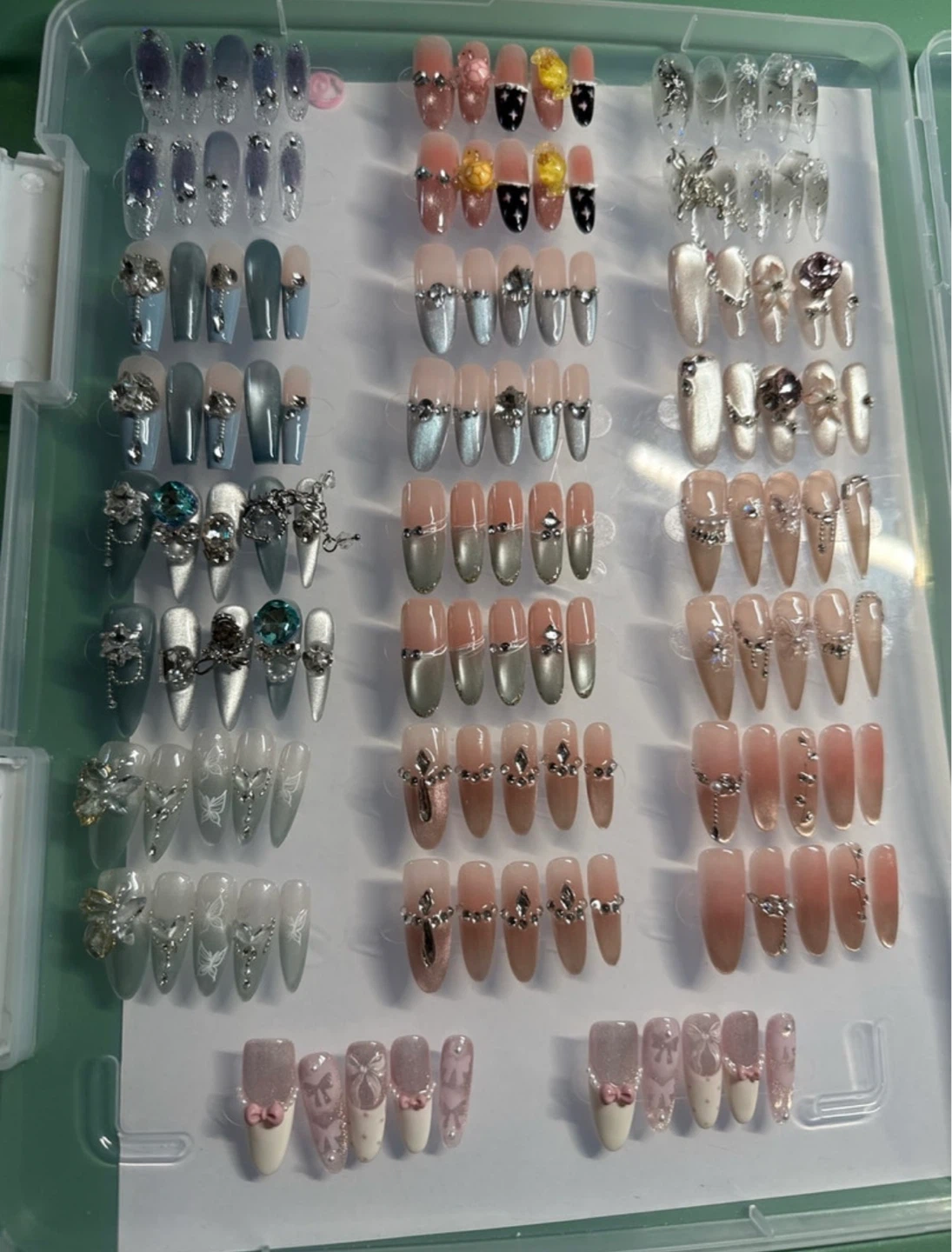 All S Size Bling Press On Nails
