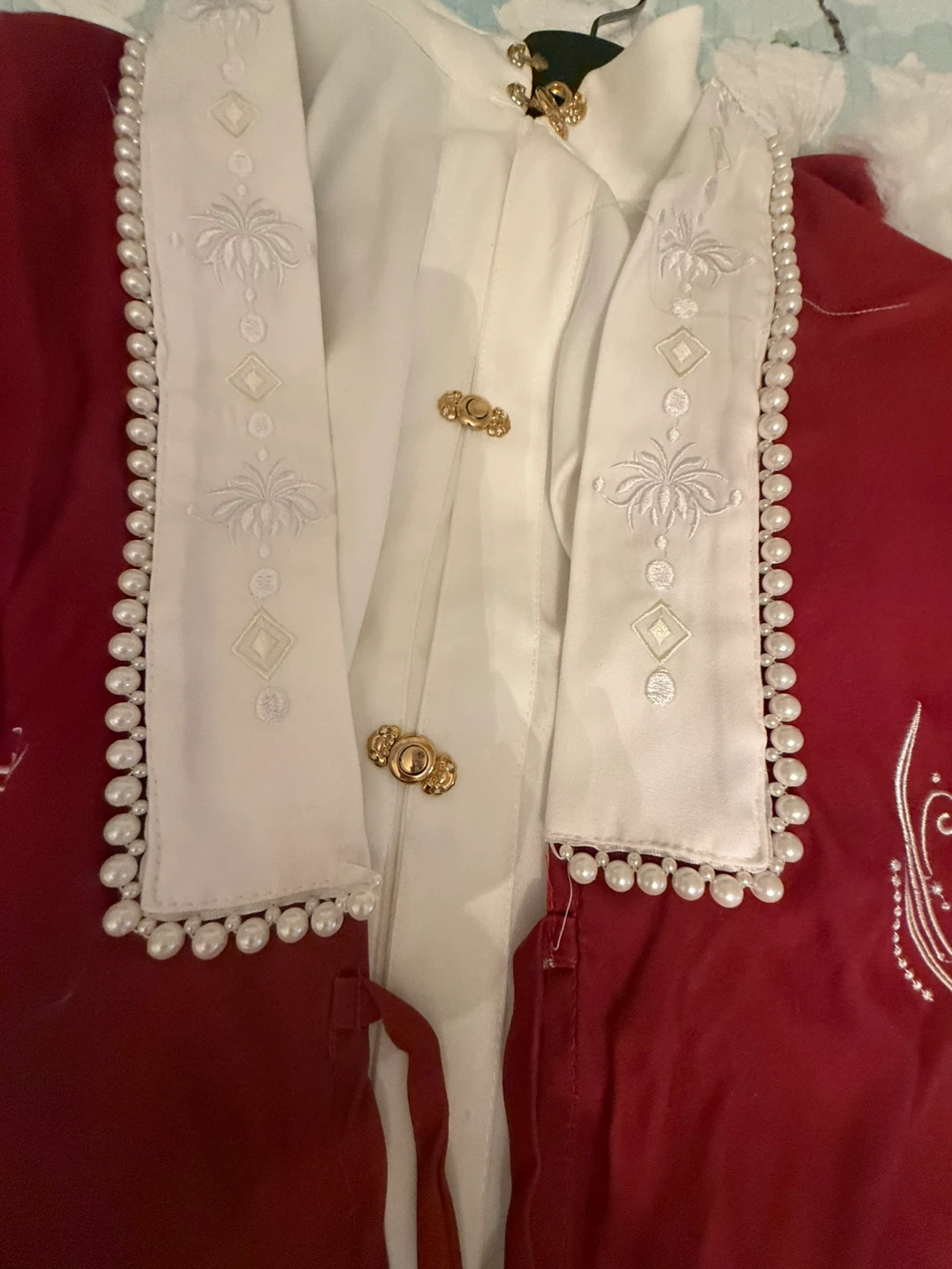 Beautiful Red Chinese Hanfu 3-Piece Outfit - photo 3