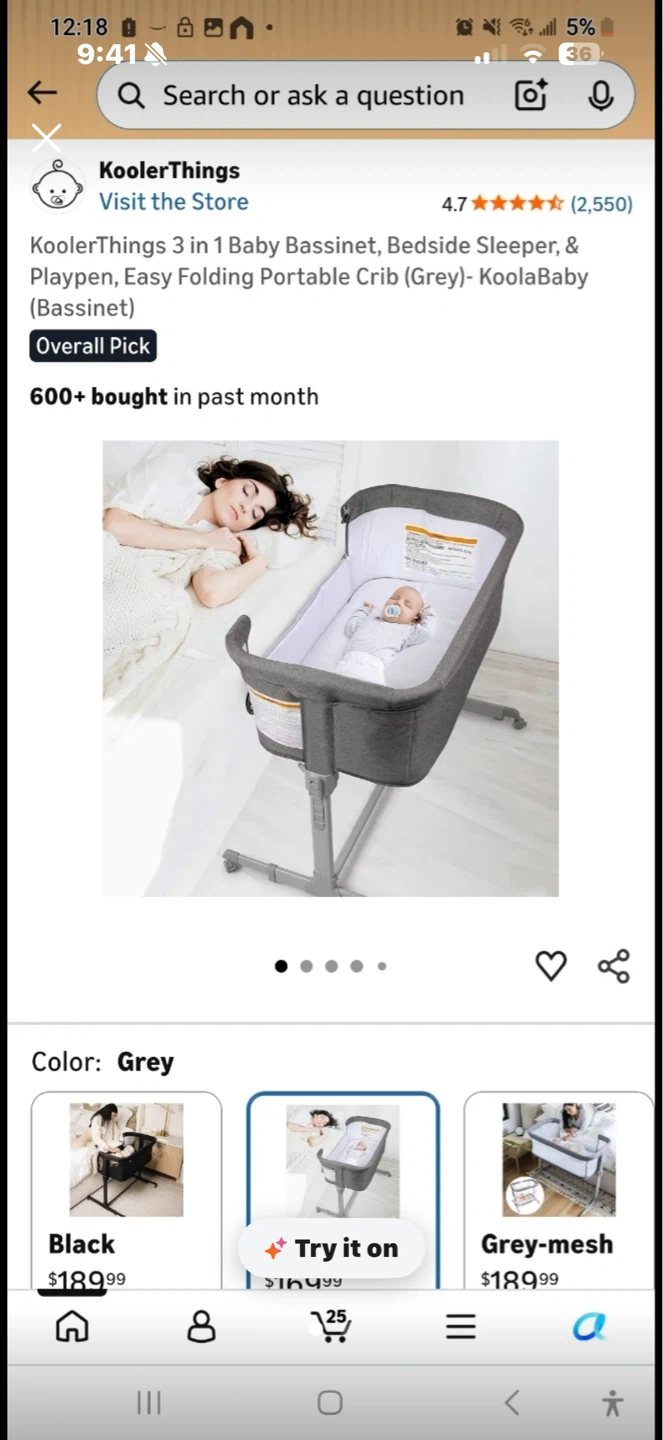 KoolerThings 3 in 1 Baby Bassinet