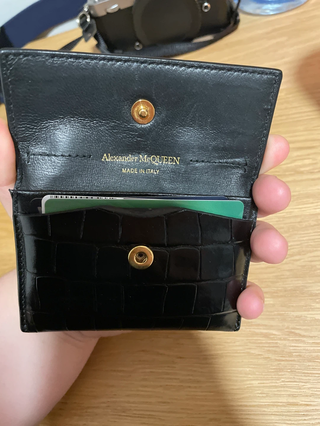 Alexander McQueen Black Crocodile Card Holder - photo 4