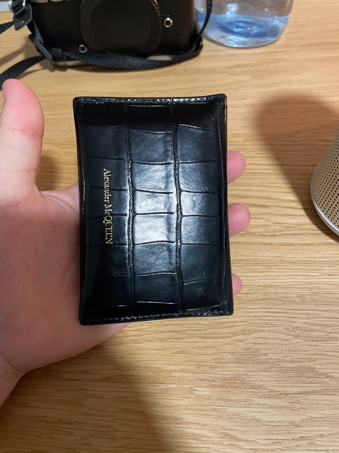Alexander McQueen Black Crocodile Card Holder - photo 2