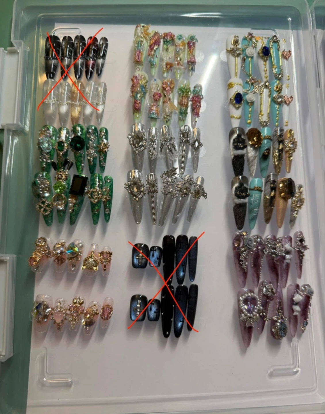 Luxury Zircon Handmade Press On Nails | All Size S - photo 2