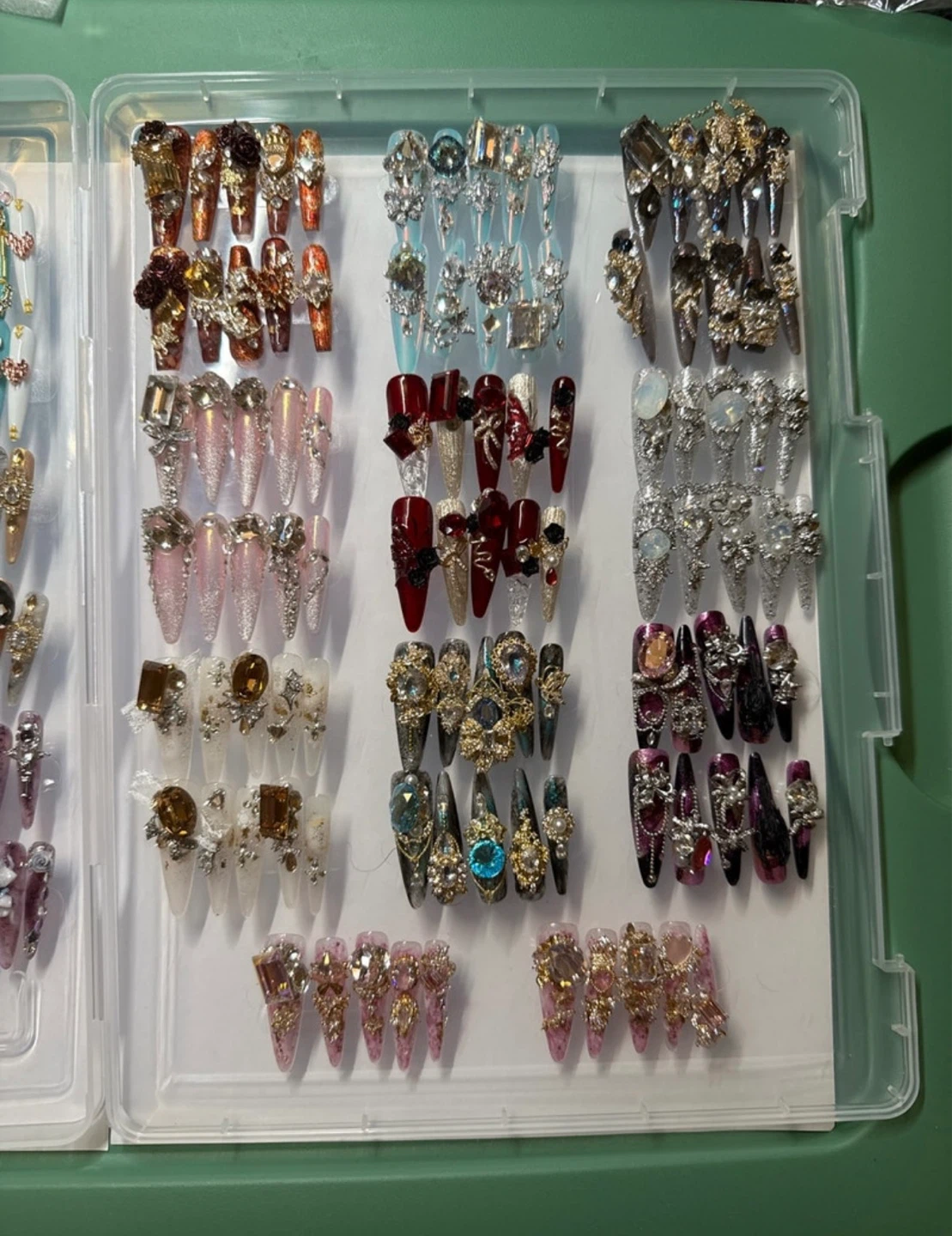 Luxury Zircon Handmade Press On Nails | All Size S