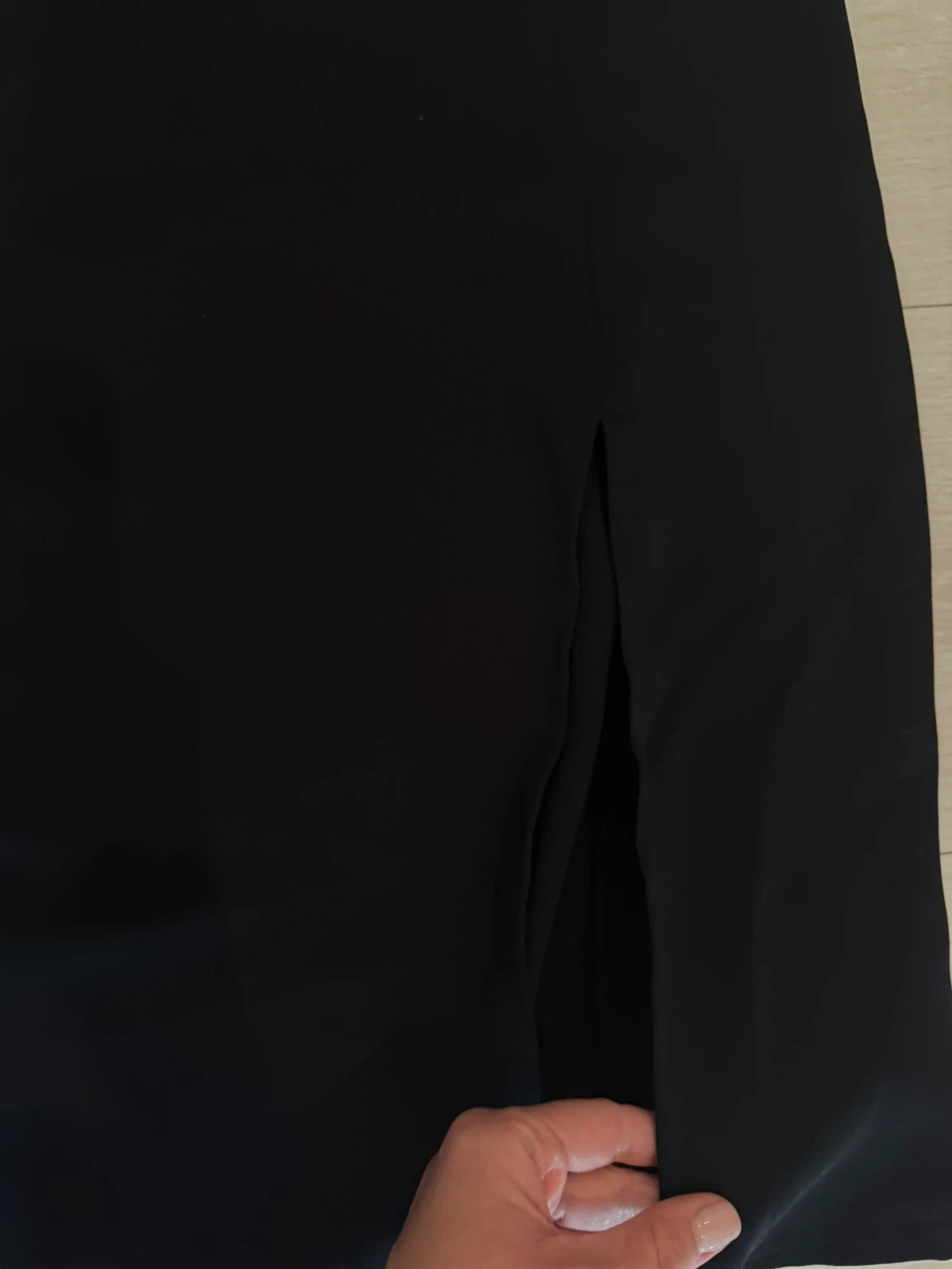 Babaton Black Maxi Dress with Side Slit - XXS - photo 2