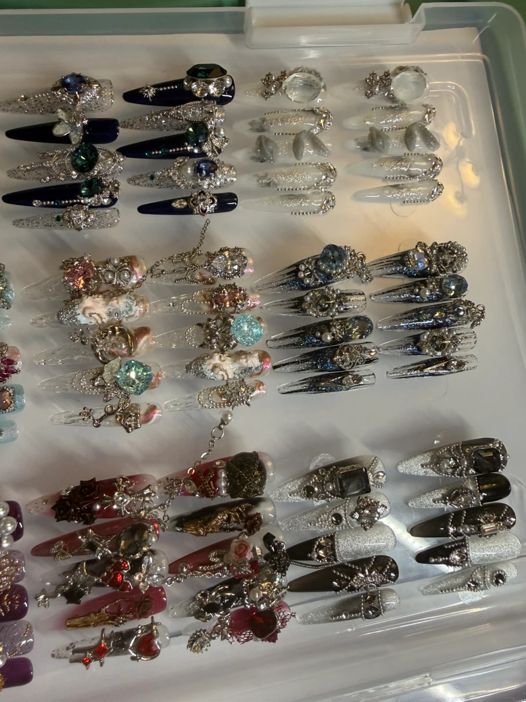 Luxury Zircon Handmade Press On Nails | All Size S - photo 5