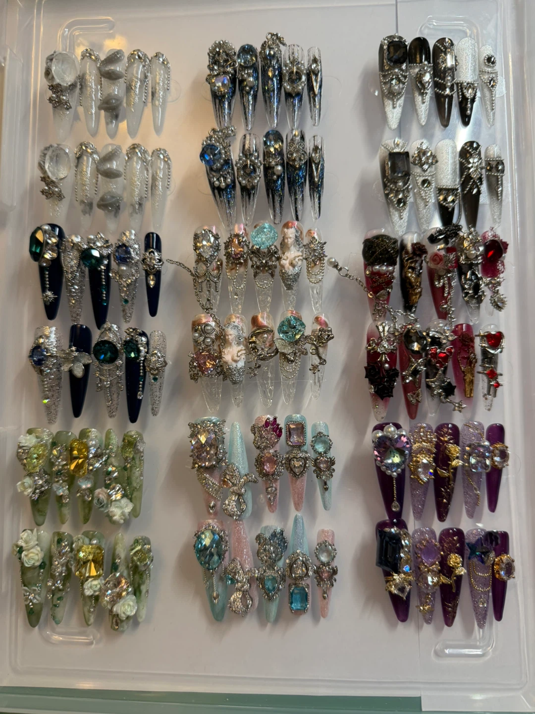 Luxury Zircon Handmade Press On Nails | All Size S - photo 2