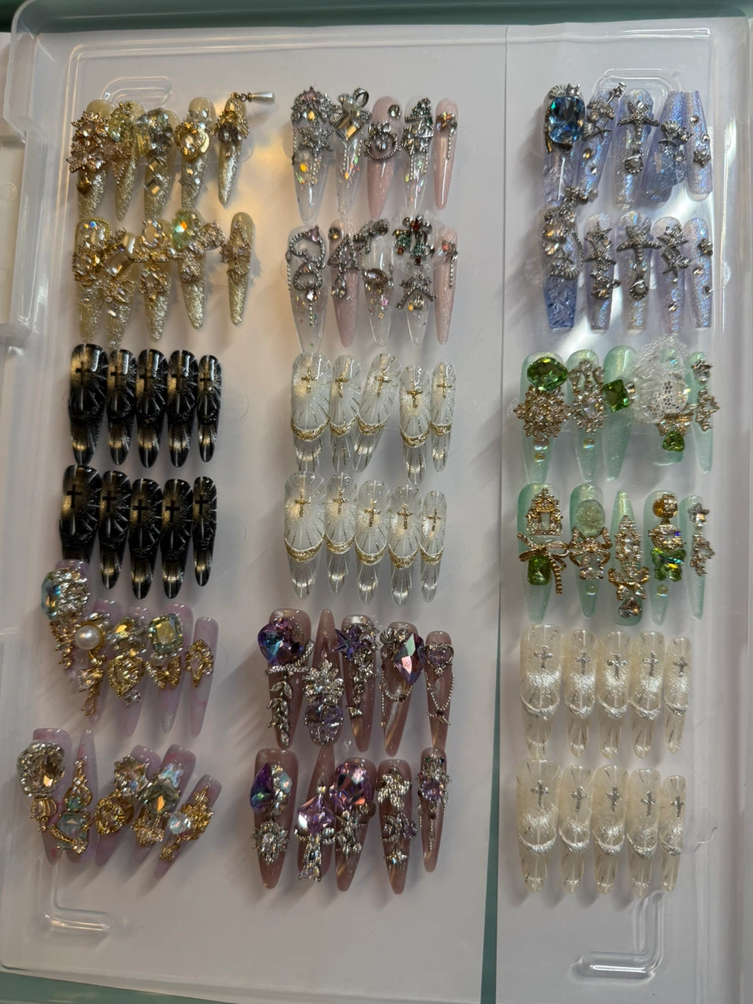 Luxury Zircon Handmade Press On Nails | All Size S - photo 2