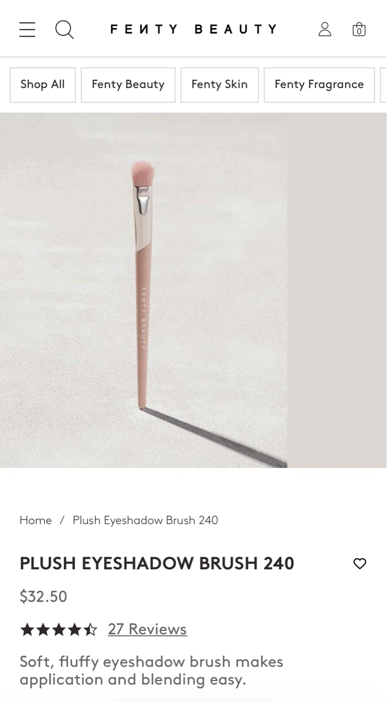 🆕 Fenty Beauty Plush Eyeshadow Brush 240 - photo 4