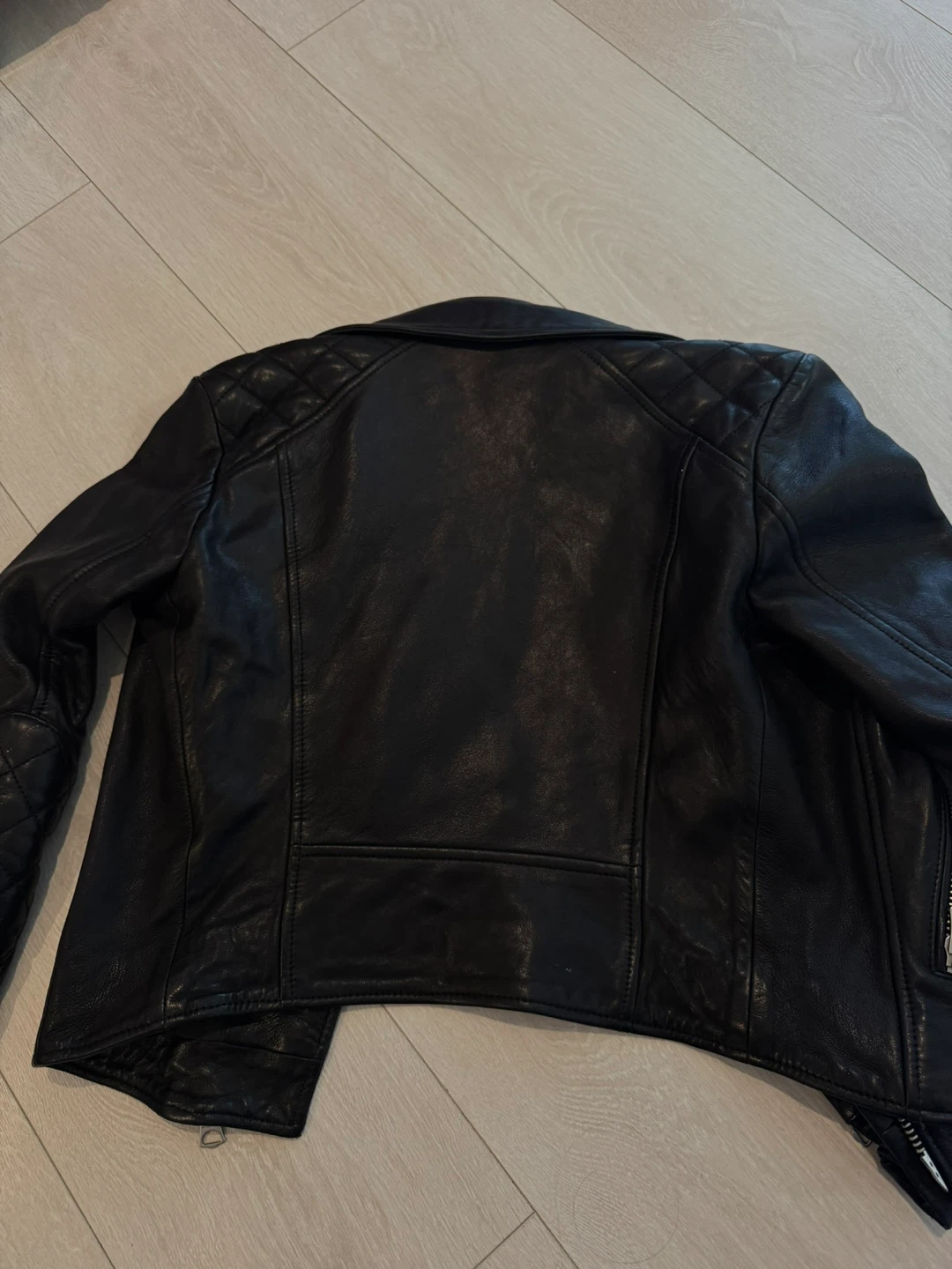 Wilfred Free Black Leather Biker Jacket XXS - photo 3