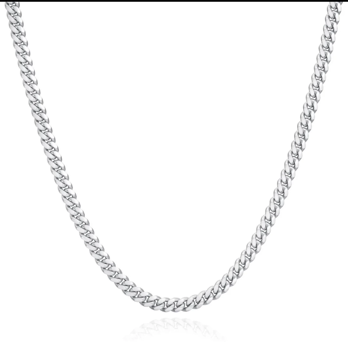 Silver Curb Chain Necklace