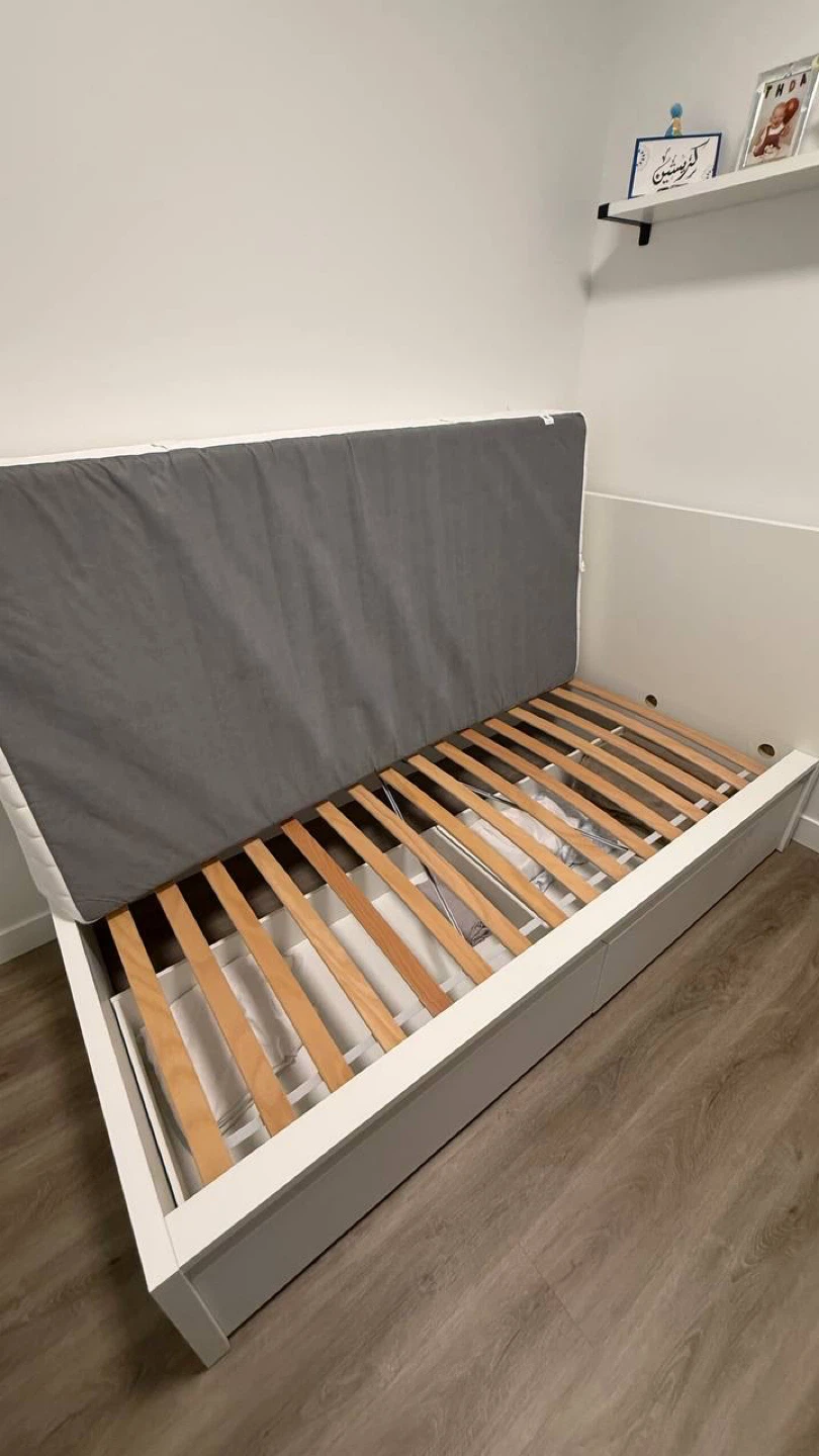 IKEA MALM High Bed Frame with Drawers - Twin, White - photo 5